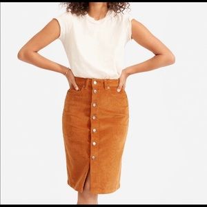 Everlane corduroy skirt - rust orange - NWT